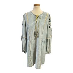 #053, Double D Ranchwear denim dress,size L